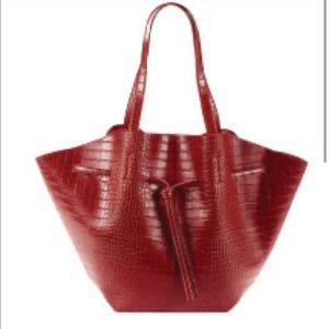 Faux croc tote